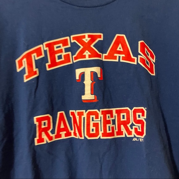 Texas Ranges Baseball Blue T-Shirt - Picture 2 of 4